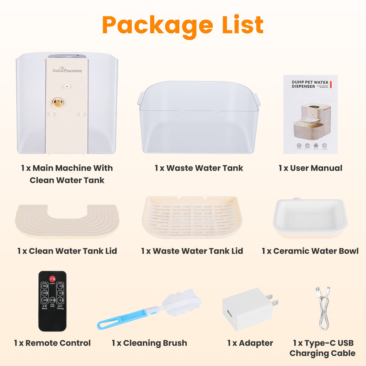 Aura 1Pc Smart Pet Water Fountain Automatic Cat Water Dispenser 4.5L Cordless Rechargeable Dog Water Fountain Self-Refill With 3 Adjustable Volume 3 Time Intervals Remote Control Cleaning Brush