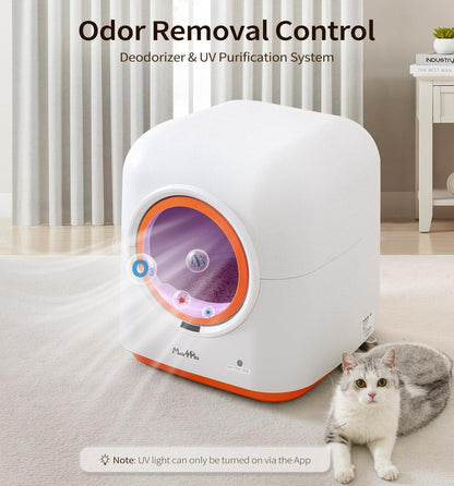 Aura 60L Automatic Cat Litter Box, Smart App Control, Deodorizing, Infrared Sensor, Suitable For Multiple Cats