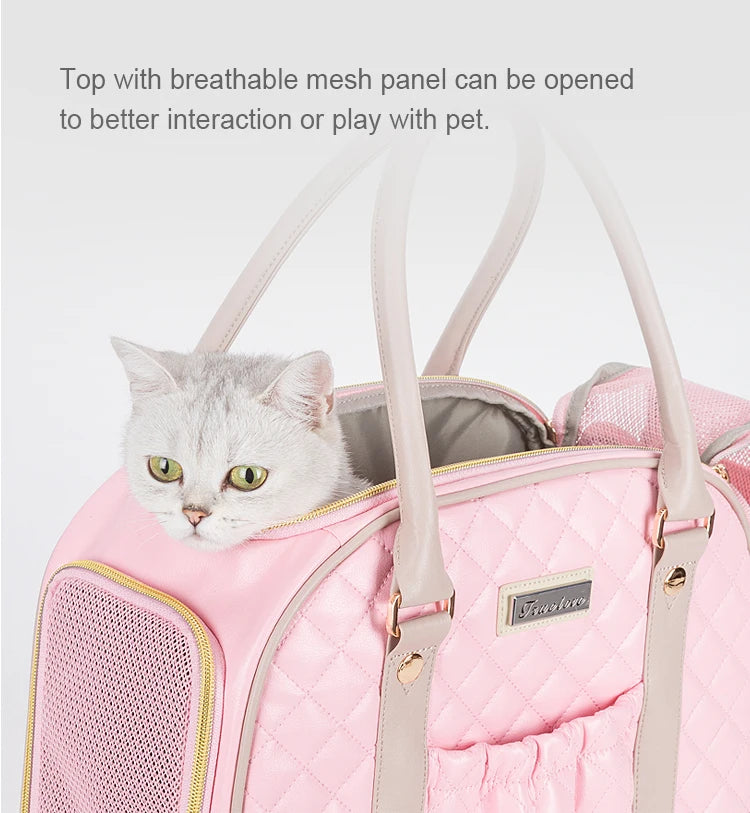 Aura  Fashion Pet Carrier Handbag Out of Portable Bag Space Cabin Hug Cat Dog Artifacts Out Bag Backpack Pet Box Cage TLX6971