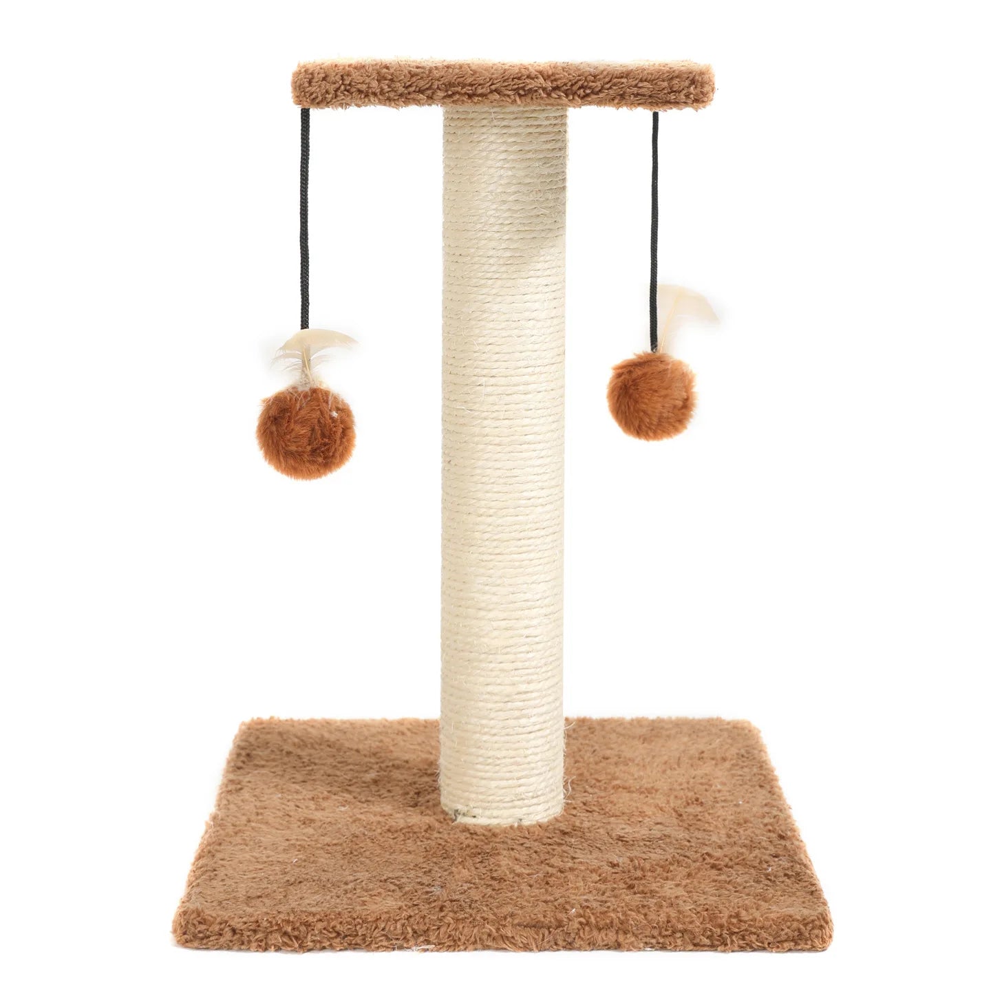 Agave Non-Shedding Cat Tree Vertical Scratching Post with Toy Self-Amusement Cat Toy Scratching Board for Small Cats