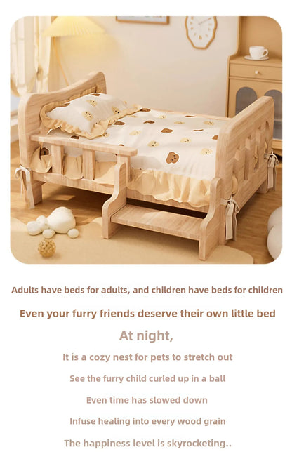 Pet bed, solid wood dog bed, all-season cat bed,pet sleeping sofa,cat bed and dog bed ，cat shelf ，cat condo，wooden cat furniture