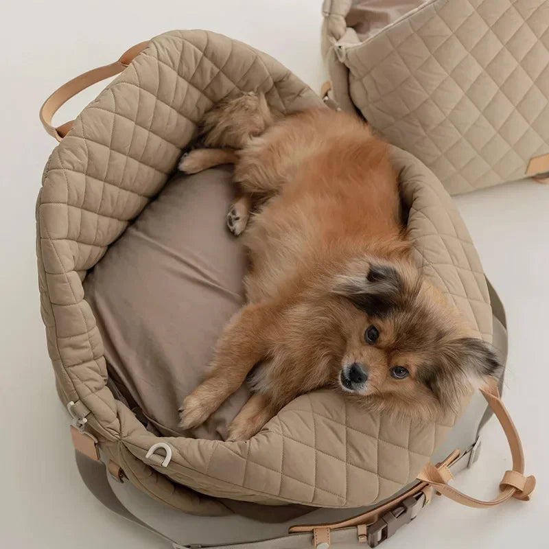 Aura New Style Casual Fashion Luxury Pet Dog Cat Carrying Tote Bag Dog Car Carrier Booster Seat Pet Carriers