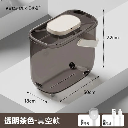 Aura Intelligent Pet Food Container Vacuum 10L Easy Clean Cat Food Storage Moisture-proof and Insect-proof Pet Products Supplies