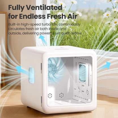 Aura Automatic Pet Drying Box 70L Smart Temperature Control Drying Pet Hair Grooming For Dog Cat Dryer 4 Speeds Ultra Quiet