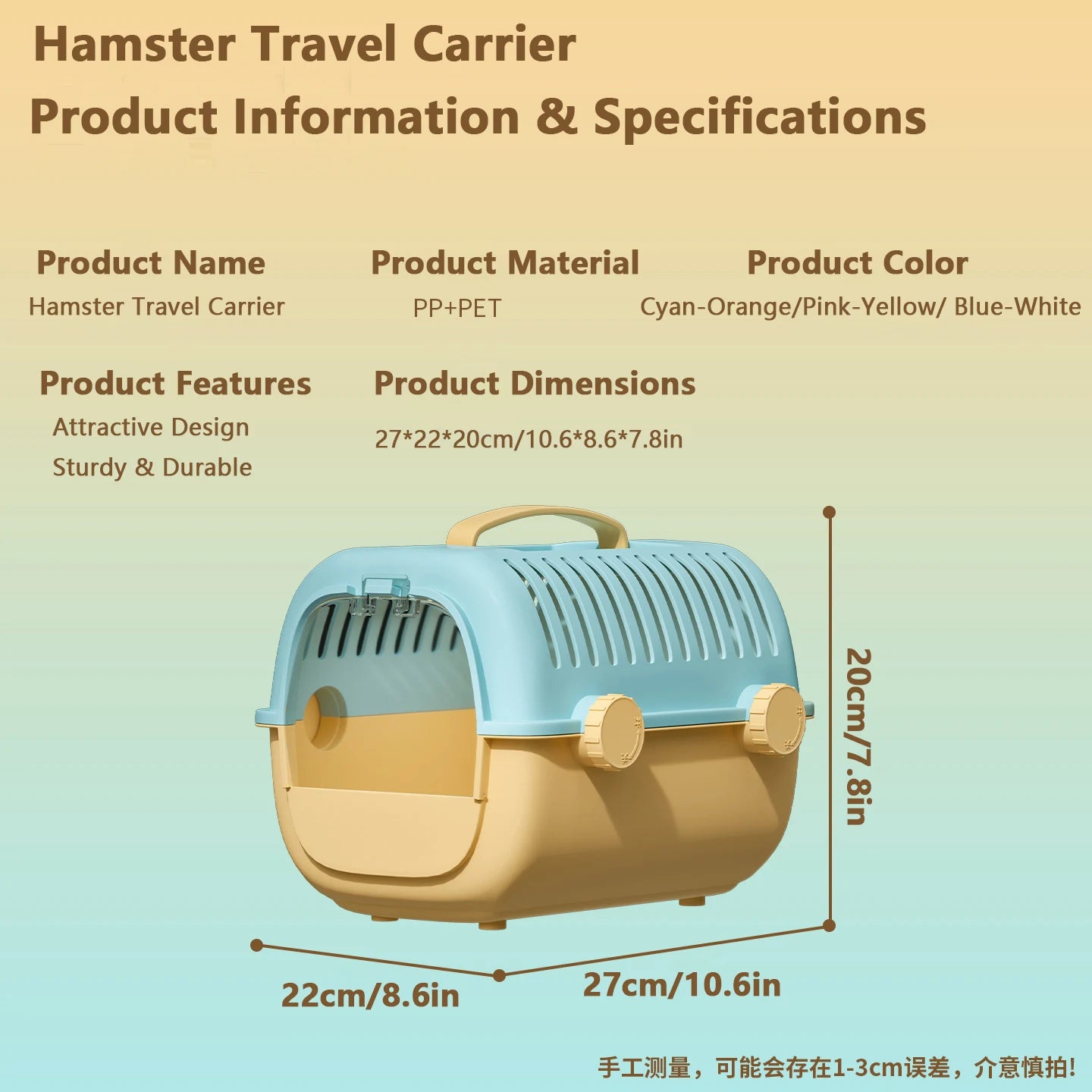 Portable Pet Travel Cage Carrier