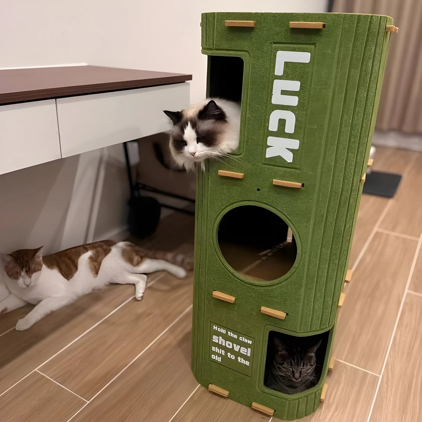 Multi-layer Cat Bed Closed Safety Cat Nest Wear-resistant Felt Cat Climbing Frame Indoor Integrated Pet Toys for All Seasons