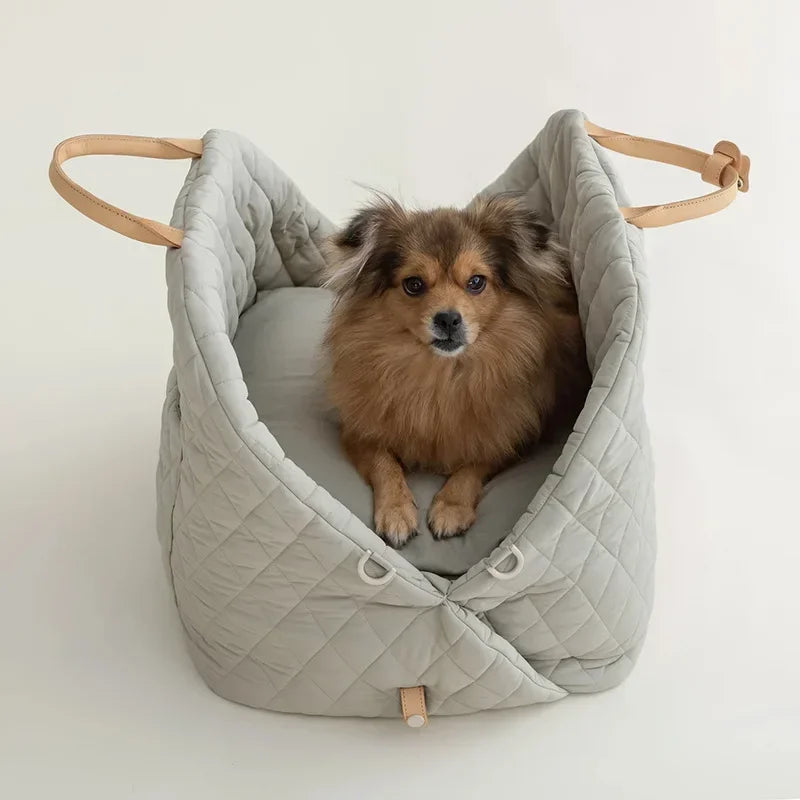 Aura New Style Casual Fashion Luxury Pet Dog Cat Carrying Tote Bag Dog Car Carrier Booster Seat Pet Carriers