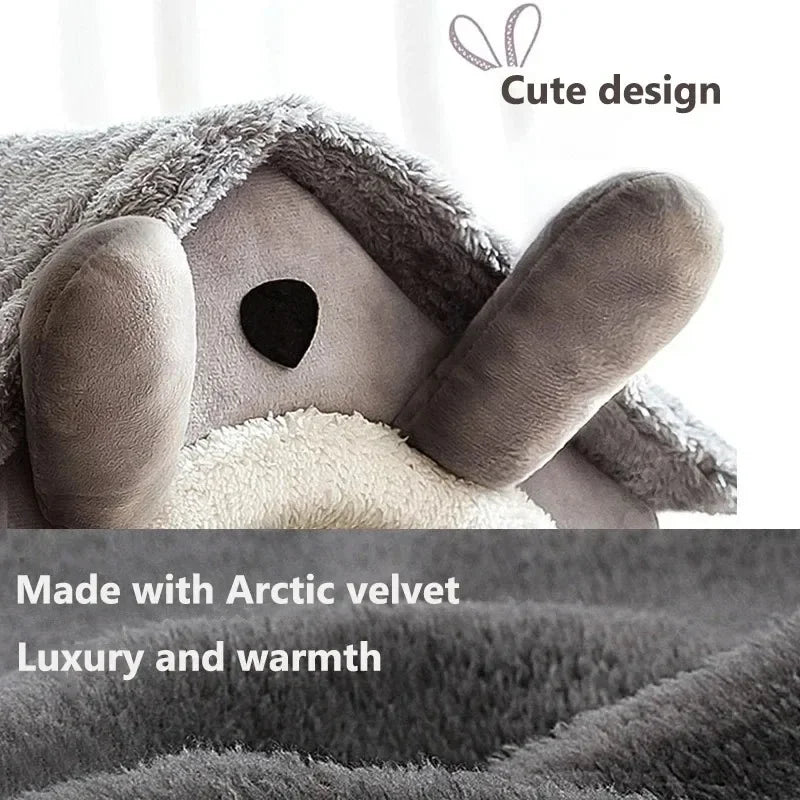 Aura Indoor Warm Dog House Soft Pet Bed Tent House Dog Kennel Cat Bed Removable and Washable Cushion Suitable Four Season Universal