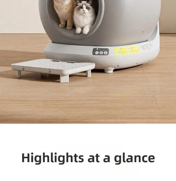 Aura 78L Self Cleaning Cat Litter Box Fully Enclosed Automatic Cat Sand Box App Control Extra Large Space Smart Pet Toilet Tray