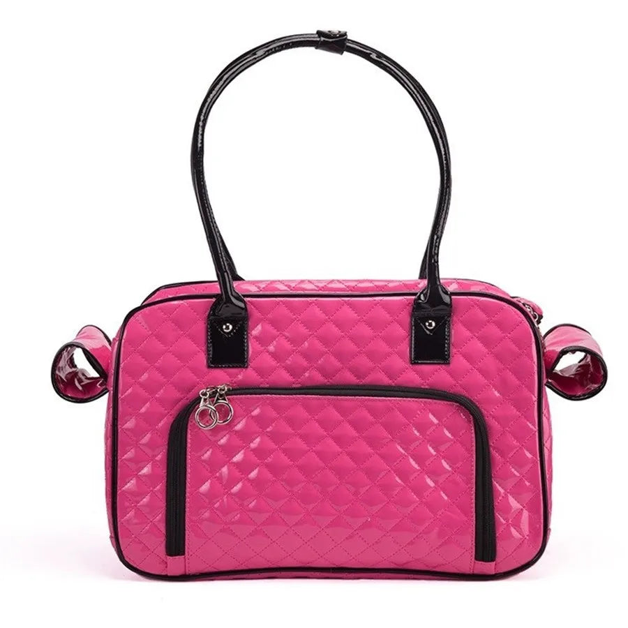 Aura Pet Carrier Bag Luxury Pu Leather Cat Dog Carrier Bag Pet Handbag Outdoor Travel Pet Shoulder Bag