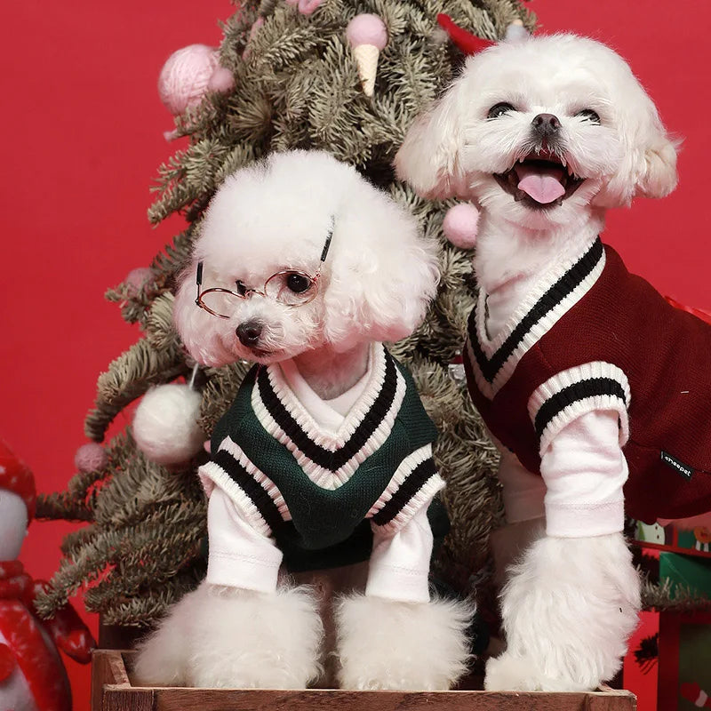 Cat Dog Sweater Pullover Winter Pet Clothes for Small Dogs Cat Vest Puppy Jacket Pet Cat Clothing Kitty Costume Ubranka Dla Psa