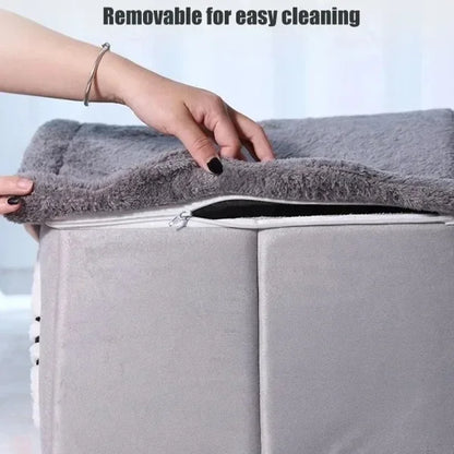 Aura Indoor Warm Dog House Soft Pet Bed Tent House Dog Kennel Cat Bed Removable and Washable Cushion Suitable Four Season Universal