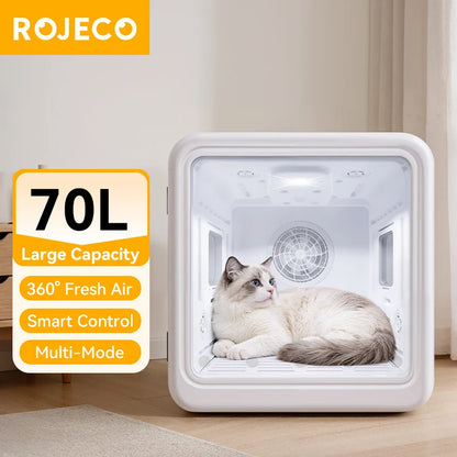 Aura Automatic Pet Drying Box 70L Smart Temperature Control Drying Pet Hair Grooming For Dog Cat Dryer 4 Speeds Ultra Quiet