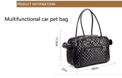 Aura Pet Carrier Bag Luxury Pu Leather Cat Dog Carrier Bag Pet Handbag Outdoor Travel Pet Shoulder Bag