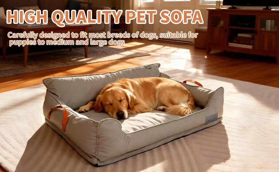 Large Dog Bed Leather Soft Plush Donut Snuggly Warm Cozy Pet Mat for Small to Extra Extra Large Dogs Rectangle Shape