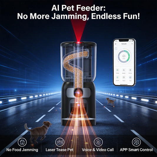 Aura Smart Automatic Cat Feeder with Camera, 1080P Video Visual Pet Food Dispenser, Timed Auto Pet Feeder for Cats and Dogs