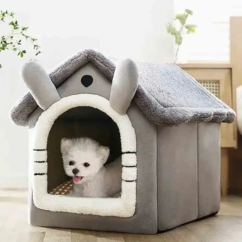 Aura Indoor Warm Dog House Soft Pet Bed Tent House Dog Kennel Cat Bed Removable and Washable Cushion Suitable Four Season Universal