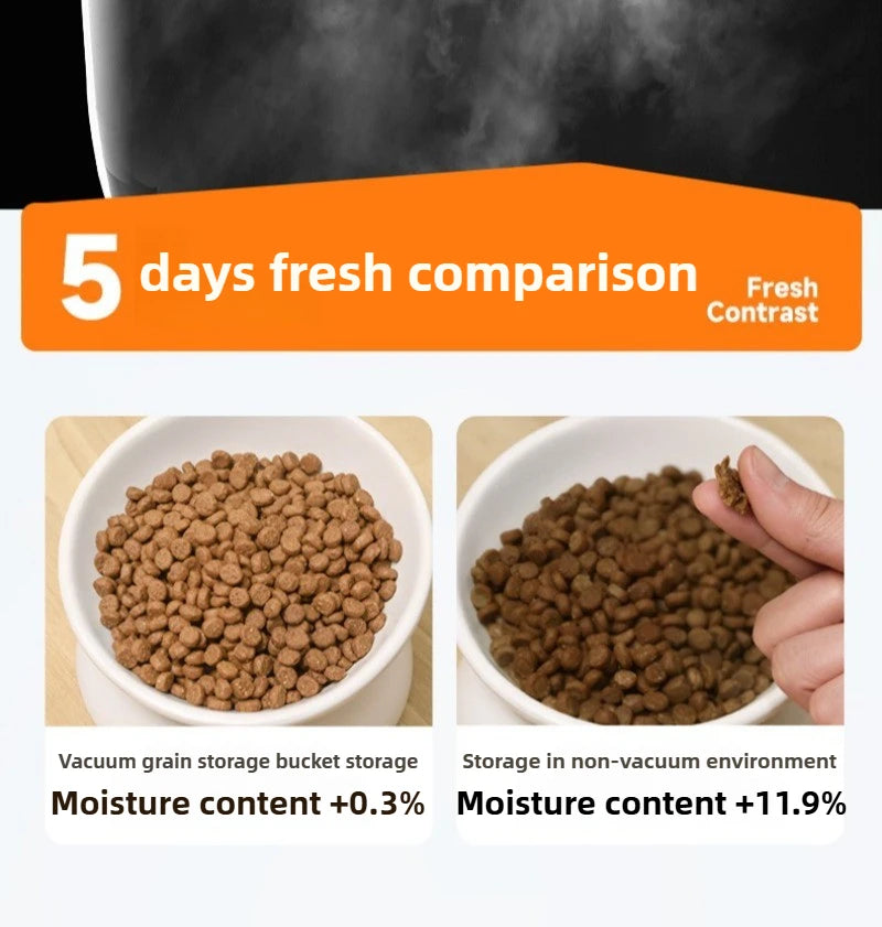 Aura Intelligent Pet Food Container Vacuum 10L Easy Clean Cat Food Storage Moisture-proof and Insect-proof Pet Products Supplies