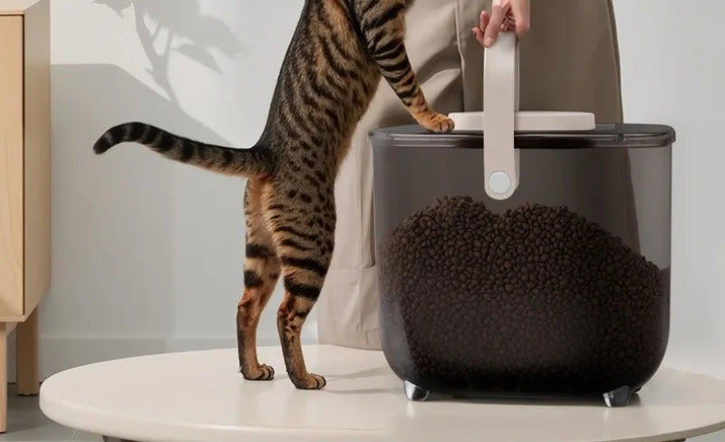Aura Intelligent Pet Food Container Vacuum 10L Easy Clean Cat Food Storage Moisture-proof and Insect-proof Pet Products Supplies