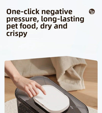 Aura Intelligent Pet Food Container Vacuum 10L Easy Clean Cat Food Storage Moisture-proof and Insect-proof Pet Products Supplies