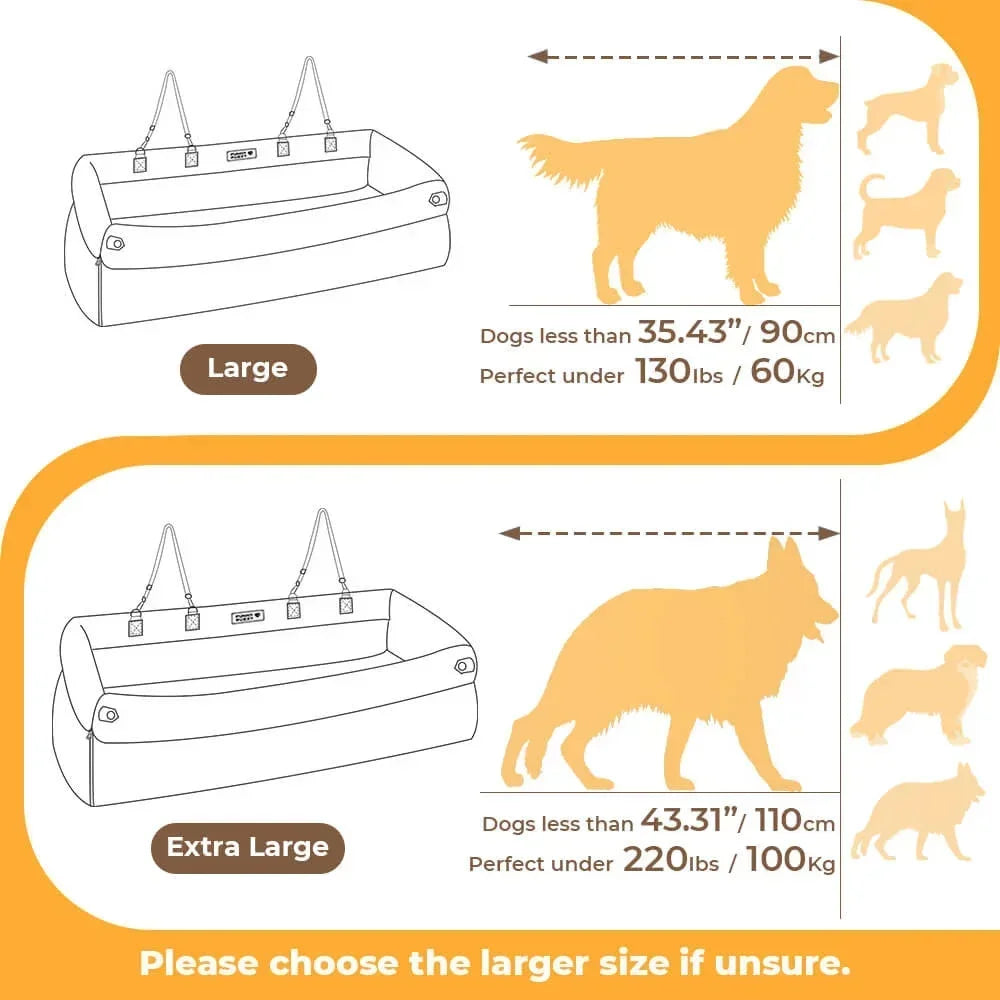 Aura Pet Outing Lathe Luxury Faux Leather Dog Car Seat/Cat Car Bed/Booster Bed Pet Booster Car Seat Dog Cat Travel Seat