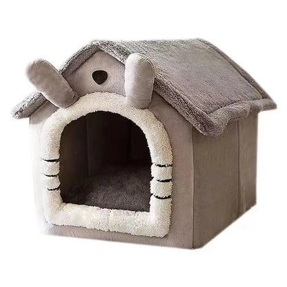 Aura Indoor Warm Dog House Soft Pet Bed Tent House Dog Kennel Cat Bed Removable and Washable Cushion Suitable Four Season Universal