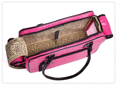 Aura Pet Carrier Bag Luxury Pu Leather Cat Dog Carrier Bag Pet Handbag Outdoor Travel Pet Shoulder Bag