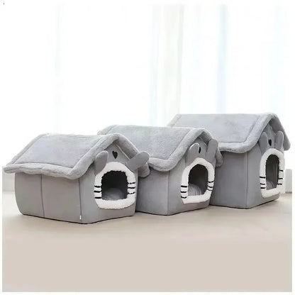 Aura Indoor Warm Dog House Soft Pet Bed Tent House Dog Kennel Cat Bed Removable and Washable Cushion Suitable Four Season Universal
