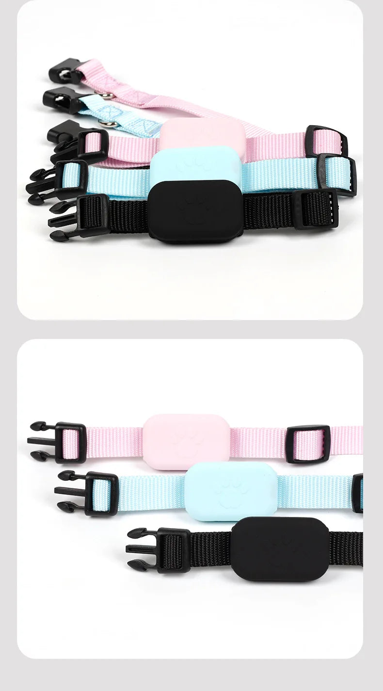 Aura Pet Bluetooth GPS Tracker Dog Mini Tracking Movement Alert Collars Anti Lost Tracker for Cats and Puppies Remote Global Locator