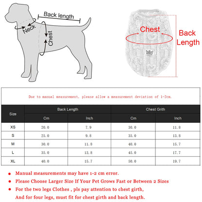 Fleece Warm Dog Vest