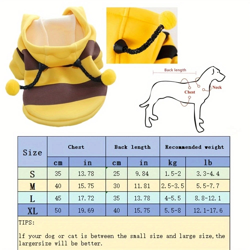 Bee Dog Costume Hoodie