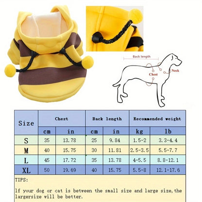 Bee Dog Costume Hoodie