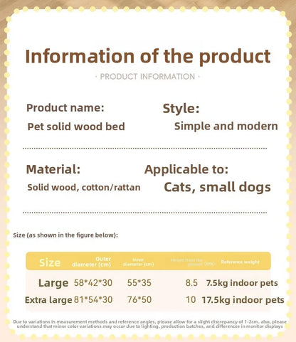 Pet bed, solid wood dog bed, all-season cat bed,pet sleeping sofa,cat bed and dog bed ，cat shelf ，cat condo，wooden cat furniture