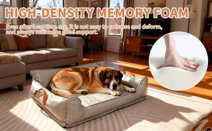 Large Dog Bed Leather Soft Plush Donut Snuggly Warm Cozy Pet Mat for Small to Extra Extra Large Dogs Rectangle Shape