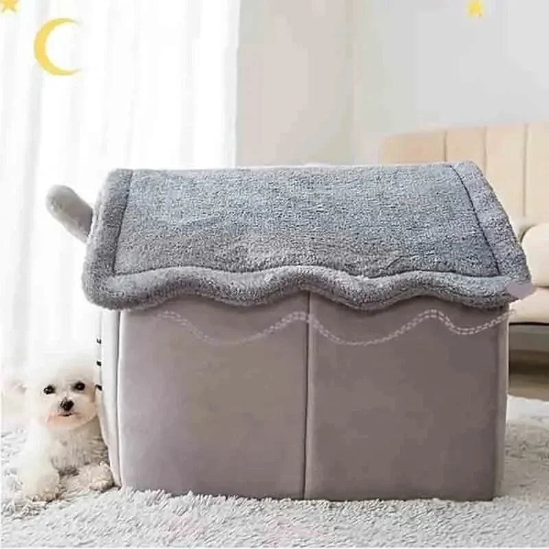 Aura Indoor Warm Dog House Soft Pet Bed Tent House Dog Kennel Cat Bed Removable and Washable Cushion Suitable Four Season Universal