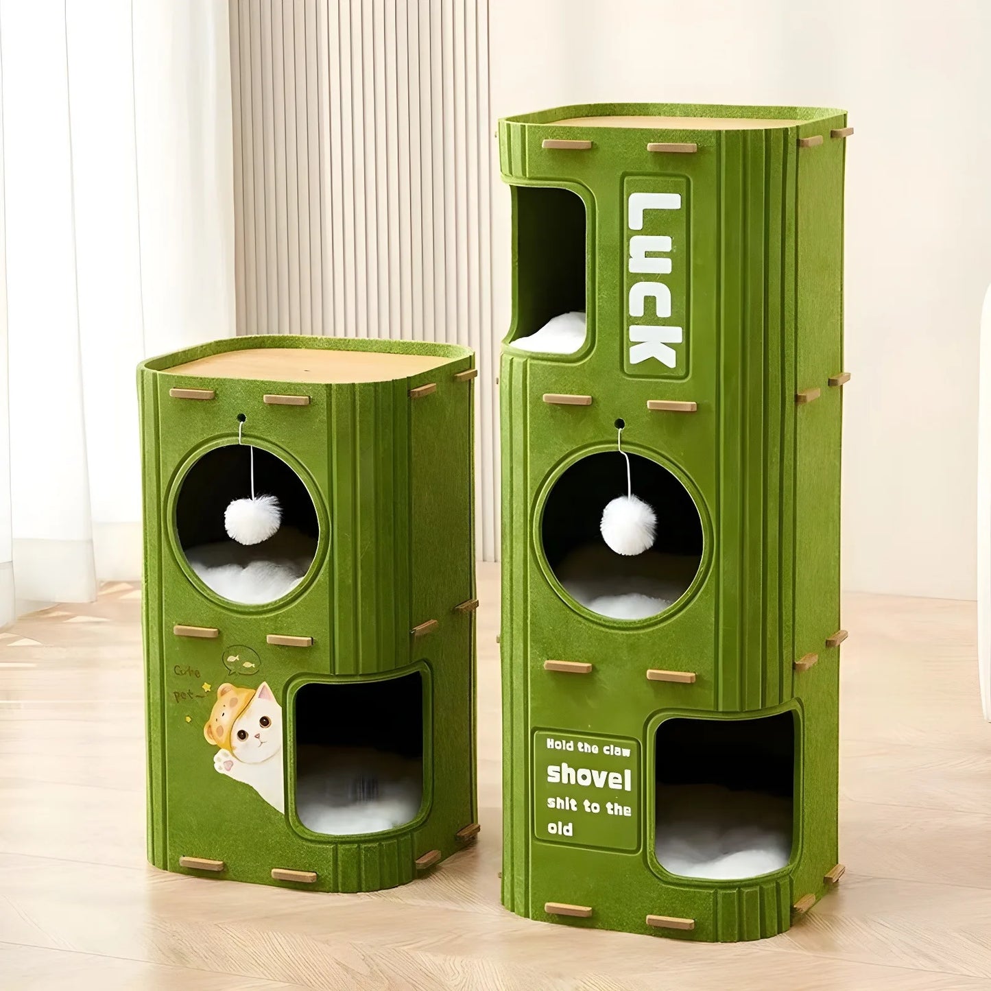 Multi-layer Cat Bed Closed Safety Cat Nest Wear-resistant Felt Cat Climbing Frame Indoor Integrated Pet Toys for All Seasons