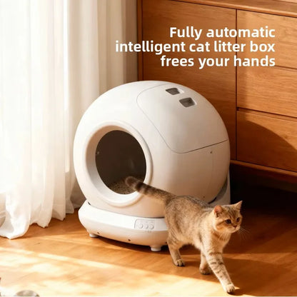 Aura 78L Self Cleaning Cat Litter Box Fully Enclosed Automatic Cat Sand Box App Control Extra Large Space Smart Pet Toilet Tray