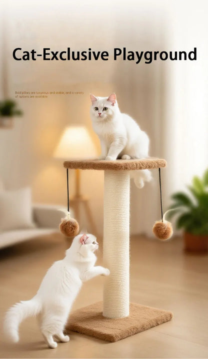 Agave Non-Shedding Cat Tree Vertical Scratching Post with Toy Self-Amusement Cat Toy Scratching Board for Small Cats