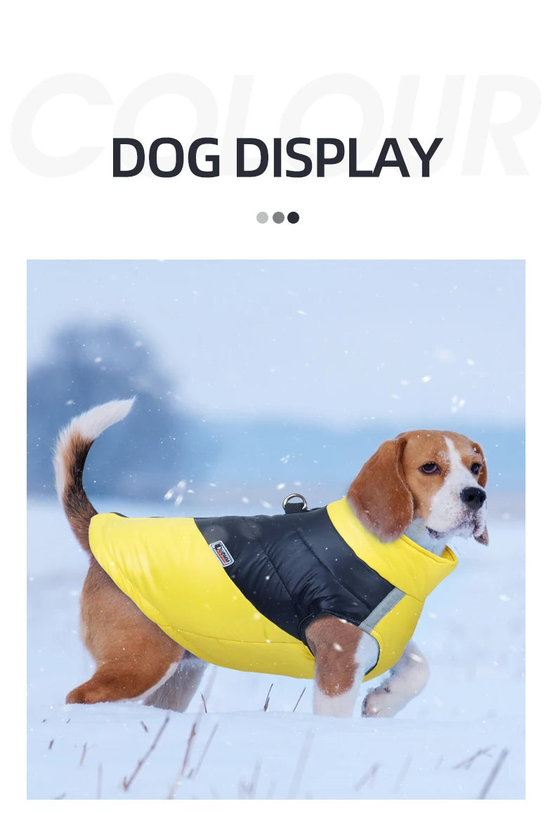 Waterproof Winter Dog Clothes Warm Pet Cotton Jacket Vest For Small Large Dogs Puppy French Bulldog Coat Chihuahua York Costume