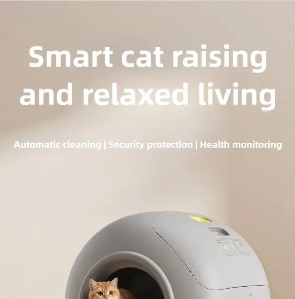 Aura 78L Self Cleaning Cat Litter Box Fully Enclosed Automatic Cat Sand Box App Control Extra Large Space Smart Pet Toilet Tray