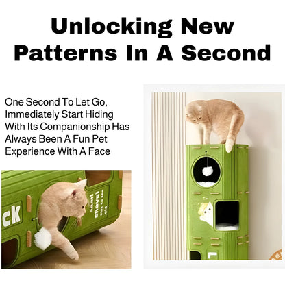 Multi-layer Cat Bed Closed Safety Cat Nest Wear-resistant Felt Cat Climbing Frame Indoor Integrated Pet Toys for All Seasons