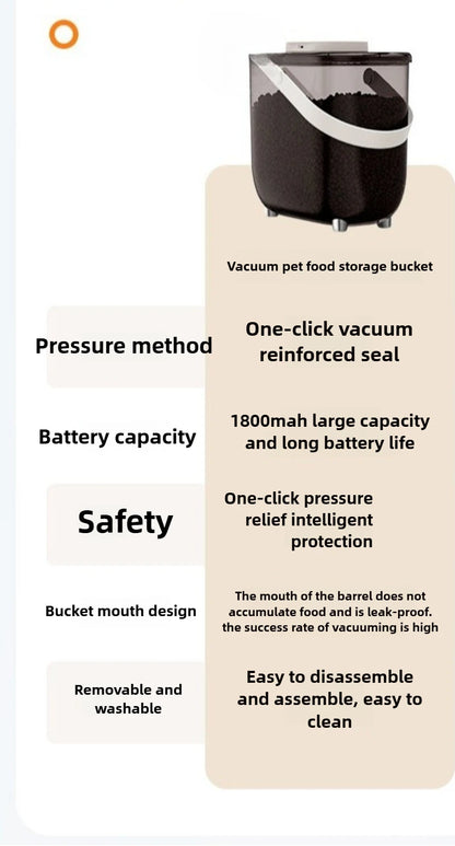Aura Intelligent Pet Food Container Vacuum 10L Easy Clean Cat Food Storage Moisture-proof and Insect-proof Pet Products Supplies