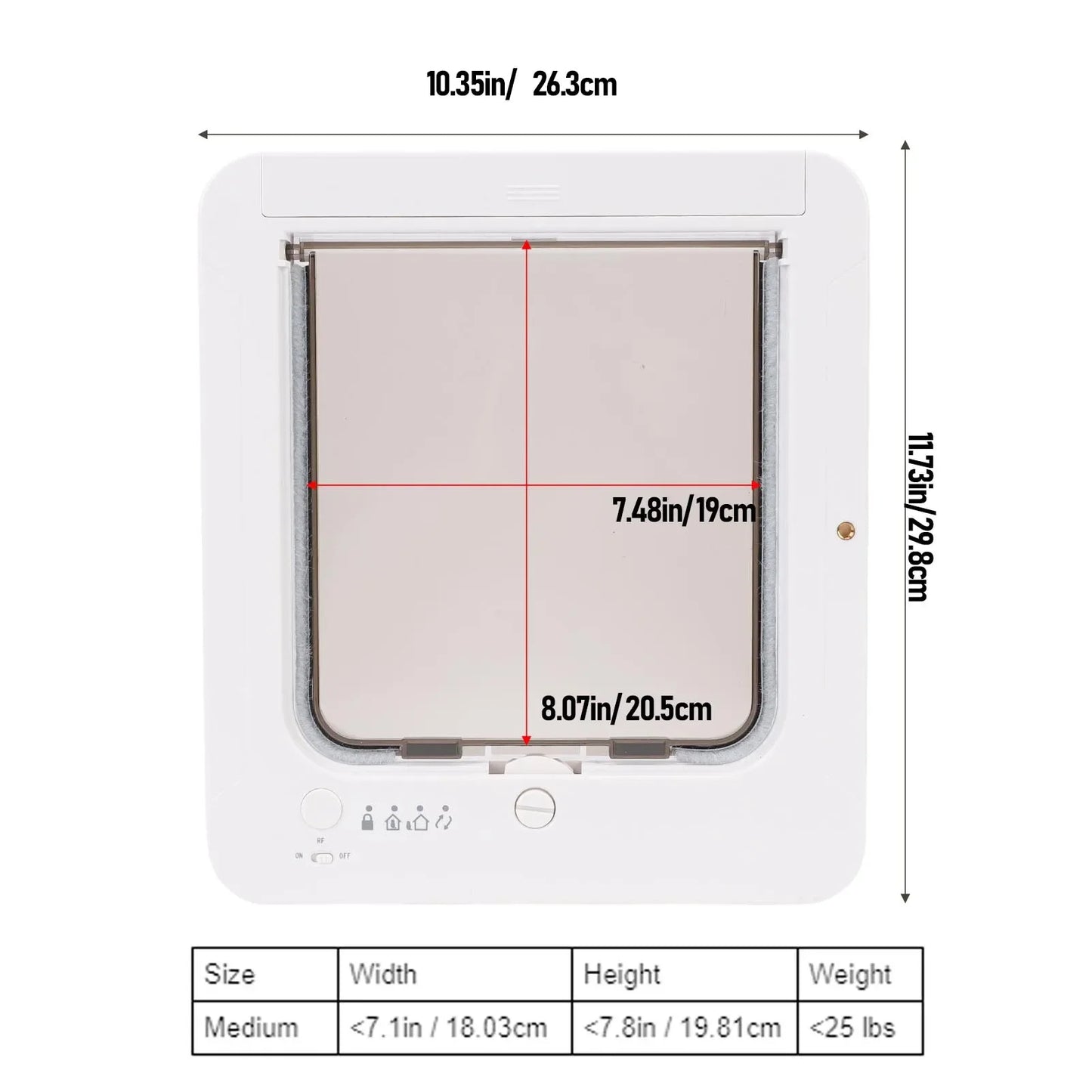 Aura Collar Cat Door Smart Cat Door Automatic Sensing with Collar Activated Easy Installation Pet Door for Home Smart Cat Door