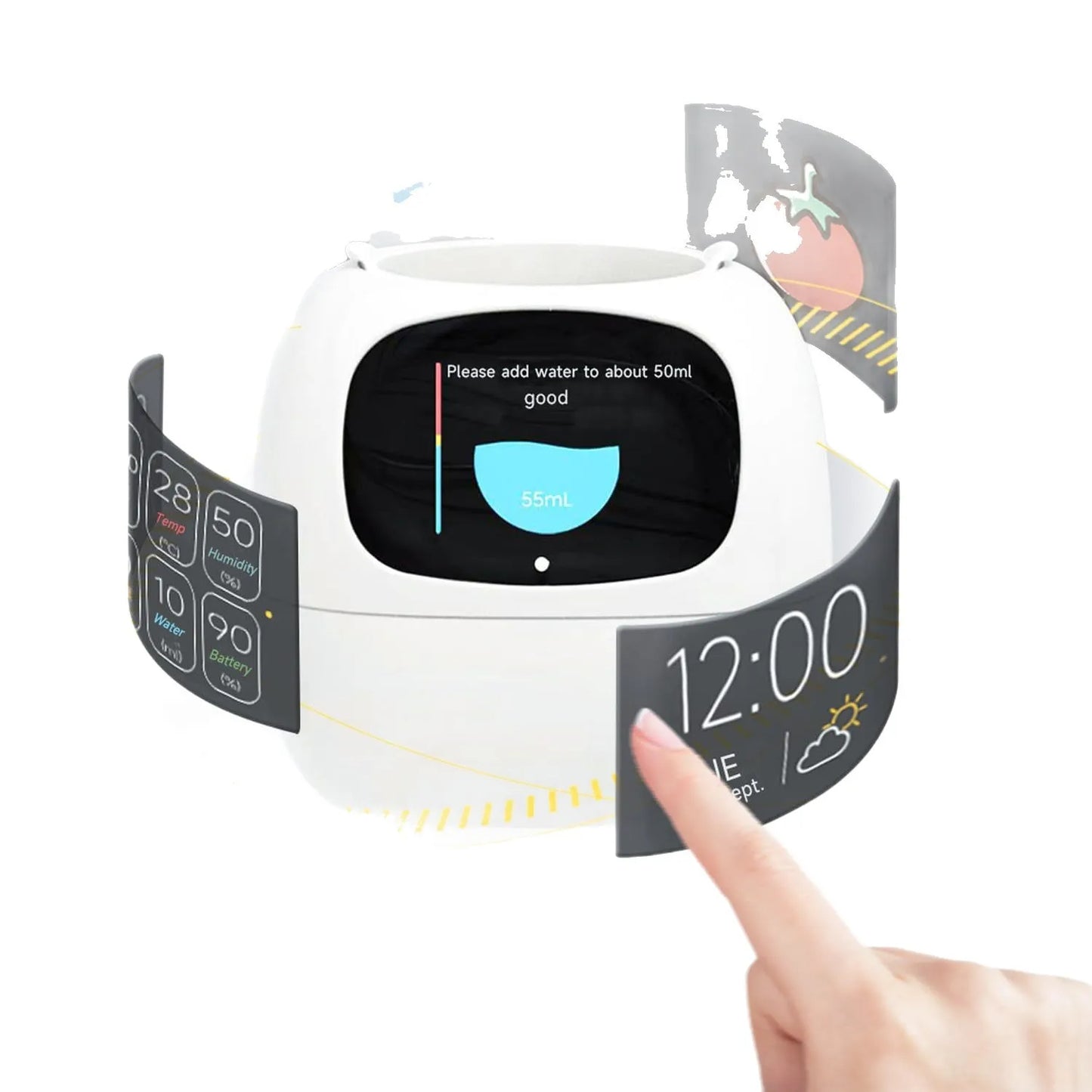 Aura Intelligent Planter Electronic Pet Emotional Interactive Automatic Monitoring Temperature and Humidity Creative Plant Pot Gi