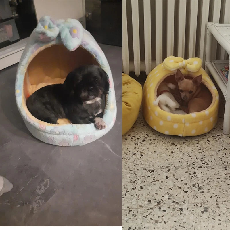 Pet Dog House Soft Cozy Pet Sleeping Bed for Small Medium Dogs Cats Foldable Removable Puppy Nest Portable Kennel Pet Supplies