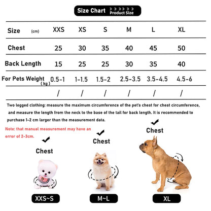 Winter Dog Vest for Small Dogs