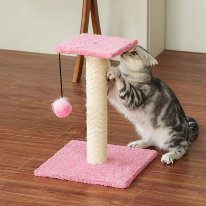 Agave Non-Shedding Cat Tree Vertical Scratching Post with Toy Self-Amusement Cat Toy Scratching Board for Small Cats