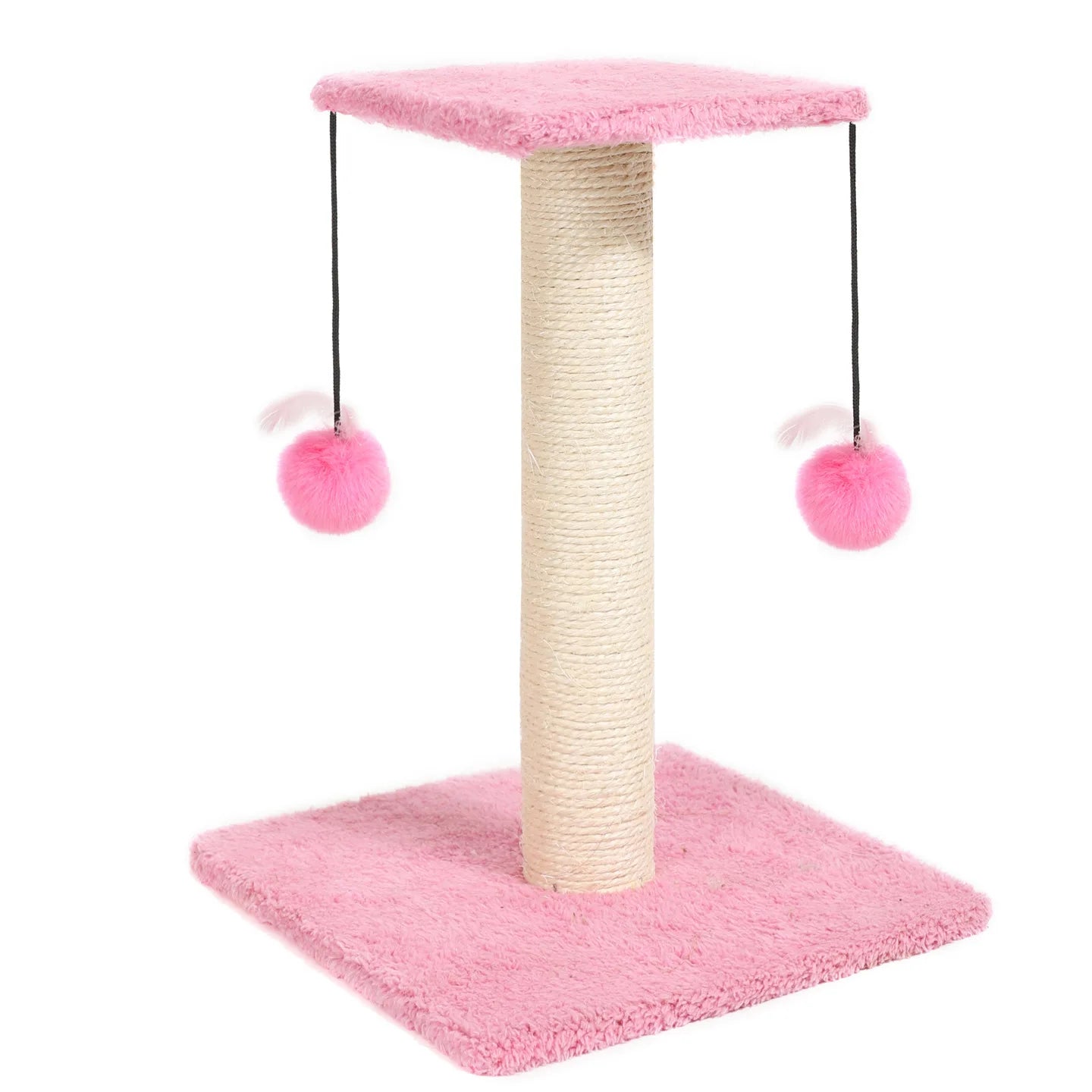 Agave Non-Shedding Cat Tree Vertical Scratching Post with Toy Self-Amusement Cat Toy Scratching Board for Small Cats