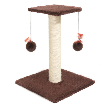 Agave Non-Shedding Cat Tree Vertical Scratching Post with Toy Self-Amusement Cat Toy Scratching Board for Small Cats