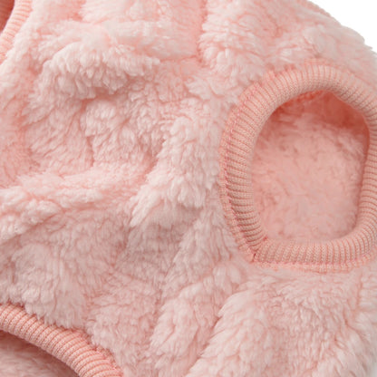 Fleece Warm Dog Cloth Sleeveless Soft Cozy Plush Vest Puppy Winter Overall for Small Medium Pet Sweatshirt  for Dog and Cat